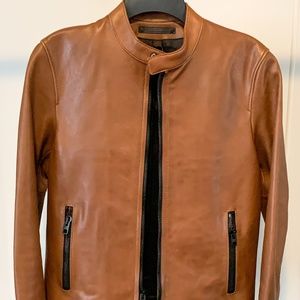 COACH Racer Saddle Brown Leather Jacket